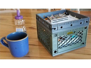 customizable milk crate storage project box rasberry pi beaglebone case organization rasperry 3d print model - Mito3D