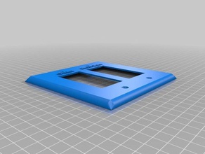my customized 2 gang wall switch plate replacement parts 3d print model - Mito3D