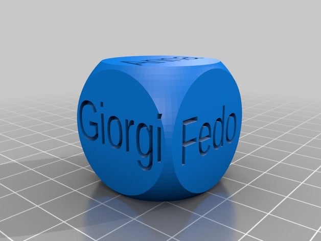 dado famiglia i dadi personalizzato 3D print model - Mito3D