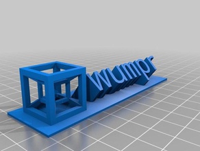 wumpr logo des signes logos 3d print model - Mito3D