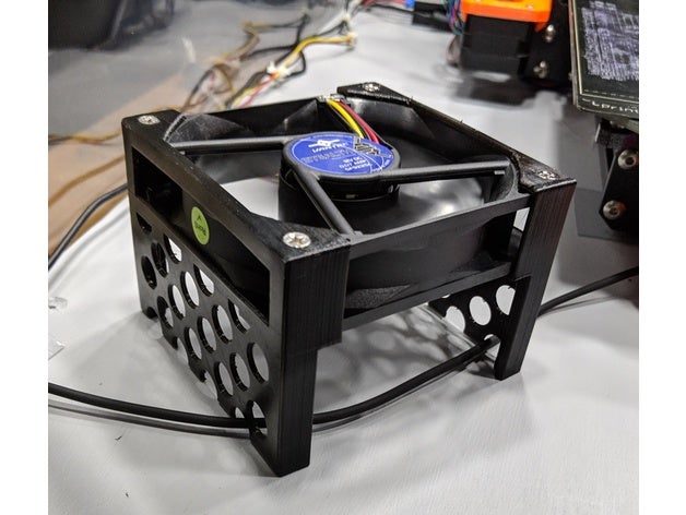 92mm vertical fan mount 3d printer accessories anti vibration 3D print model - Mito3D