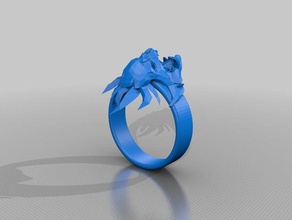 undead ring gioielli 3d print model - Mito3D