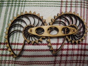 laser cut nautilus gears plywood mechanical toys 3d print model - Mito3D