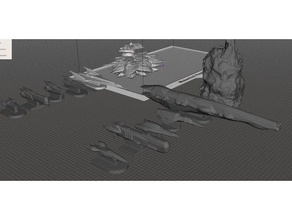 robotech herdar estrelas zentraedi combinado frota rrt jogo de estratégia peças set1 navios pequenos jogos império zentradi wargame 3d print model - Mito3D