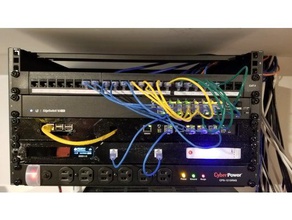 networking 1u rack adaptors diy mount arris cloud key cptjellybeans edgerouter rackmount raspberry pi sb6141 ubiquiti unifi 3d print model - Mito3D