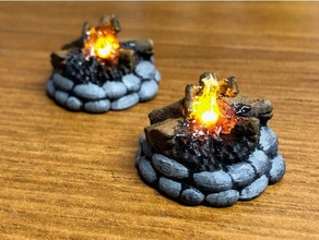 28mm campfire toy game accessories dungeons dragons scatter terrain tabletop 3d print model - Mito3D
