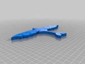 flexi dragão articular nada de remix criaturas articulada dobradiça móveis mover as peças nenhum suporte imprimir lugar asas 3d print model - Mito3D