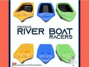 proteus river racers toys games boat boats easy print float fly fun kids nintendo protean proteanman man racing ship ships sly starfox 3d print model - Mito3D