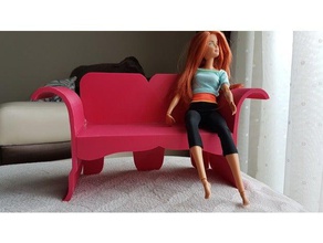 barbie fauteuil jouet jeu accessoires 3d print model - Mito3D
