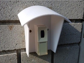 cloche de porte protection contre les intempéries plein air jardin sonnette la couverture 3d print model - Mito3D