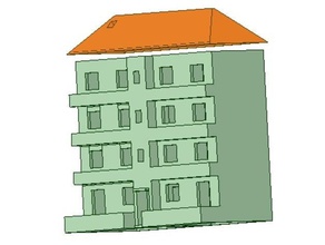 immeuble b&acirctiment &eacutechelle scale-Architektur Gebäude Strukturen 3d print model - Mito3D