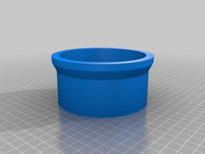 my customized parametric pipe adapter 2 parts 3d print model - Mito3D