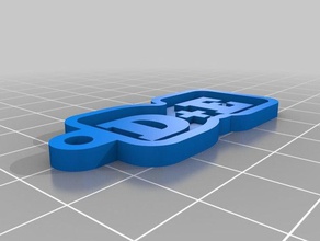 d+e chaveiros personalizado 3d print model - Mito3D