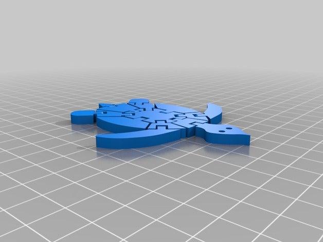 flexi kaplumbağa mekanik oyuncaklar 3D print model - Mito3D