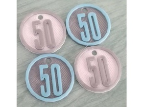 jeton 50 bani altri 3d print model - Mito3D