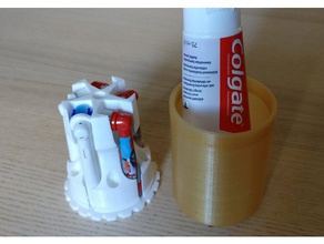 toothbrush travel case stand mug oral-b braun bathroom head holder 3d print model - Mito3D