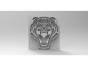 tiger picture 3d printing printer animal painting 3d print model - Mito3D