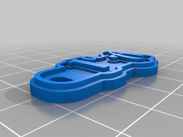1&ordm llaveros personalizado 3D print model - Mito3D
