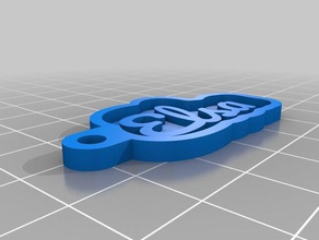 elsa mi personalizados clave de la cadena su nombre personal llaveros 3d print model - Mito3D