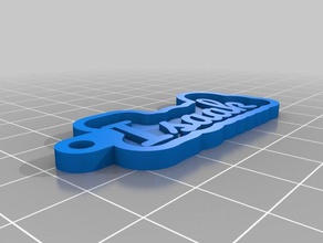 isaak personalizado clave de la cadena su nombre personal llaveros 3d print model - Mito3D