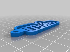 malva individuelle Schlüsselanhänger Ihrem persönlichen Namen 3d print model - Mito3D