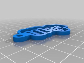 meja personalizado clave de la cadena su nombre personal llaveros 3d print model - Mito3D
