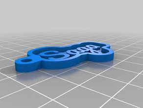 saga personalizado clave de la cadena su nombre personal llaveros 3d print model - Mito3D