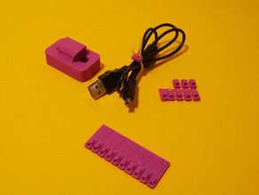 3d kablo bağları-baskı - 2 dk yazdırın kablosu tutucusu bağları iş ortamına uygun olmayan zip ziptie kravat 3d print model - Mito3D