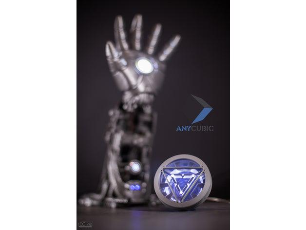 iron man arc reactor de mk4 las esculturas anycubic diy la electrónica lámpara el led luz modelo película 3D print model - Mito3D