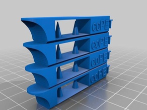 la temperatura del extrusor de torre copet 240-225 3 d impresión pruebas personalizado 3d print model - Mito3D