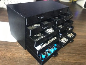 Kleinteile-Halter Container Schubladen kleine Kleinteile-cabinet box Teile-Lagerung 3d print model - Mito3D