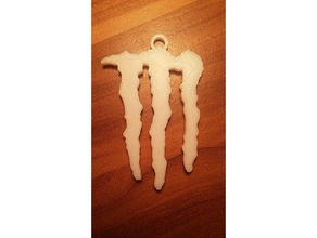 monster energy keychain keychains 3d print model - Mito3D