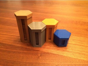 hexagonal set de póker juegos 3d print model - Mito3D