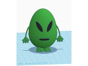 pascua, huevo alien modelos el de pascua decoración 3d print model - Mito3D