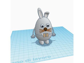 conejito de pascua huevo modelos la bynny el los huevos decoración 3d print model - Mito3D