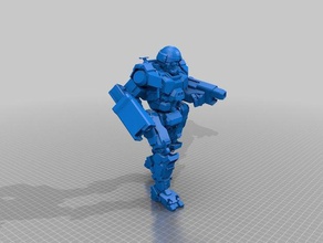 6mm commando com-1b toys games battlemech battletech mechwarrior online mwo 3d print model - Mito3D