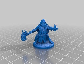 dwarf blood hunter cleric paladin toy game accessories 28mm dnd miniature fighter mage pathfinder wizard 3d print model - Mito3D