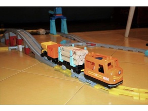 timber carrier lego duplo games train wood 3d print model - Mito3D