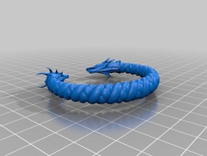 pulseira drag&atildeo Armbänder dragon 3d print model - Mito3D