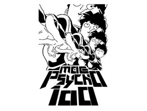 mob psycho 100 stencil 2 2d art anime mobile 3d print model - Mito3D