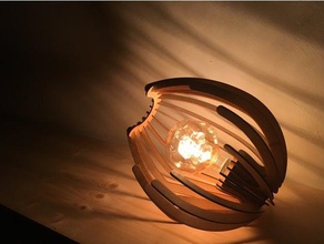 design de interiores noite lâmpada tabela decoração presente lasercut madeira compensada 3d print model - Mito3D