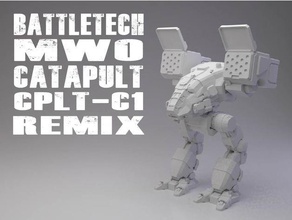 mwo catapult remix toys games battletech mech mechwarrior online mini miniature tabletop gaming rpg 3d print model - Mito3D
