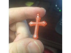 cross necklace jewelry catholic christian church jesus christ nsfw religious 3d print model - Mito3D