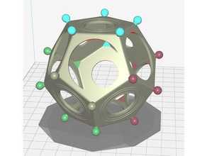 romano contemporáneo multimaterial dodecaedro los juguetes juegos 3d print model - Mito3D