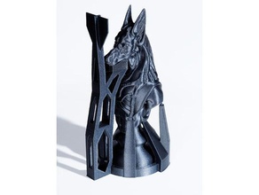 zorums chevalier de l'egypte personnalisable soutien sculptures anubis les échecs fusion 360 3d print model - Mito3D