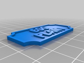 minha placa de identificação personalizado 2 linha decoração 3d print model - Mito3D