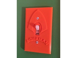 aquaman light switch decor swtich 3d print model - Mito3D