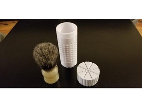 omega anão barbear, escova de container viagem casa banho 11047 barbear 3d print model - Mito3D