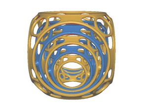 giroscópio de ar remix mecânico brinquedos Impressora 3d teste a arte articulada fidgit flexi cardan da matemática móveis polymathic esfera 3d print model - Mito3D