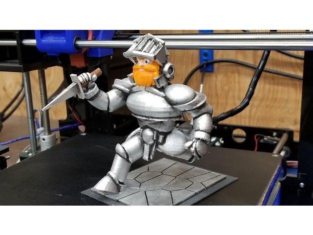 king arthur ghost goblins toy game accessories 16 bit action figure arcade dungeons dragons figurine knight nes nintendo sega genesis 3D print model - Mito3D